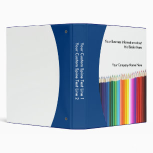 Custom School Binder, Coloured Pencils Binder