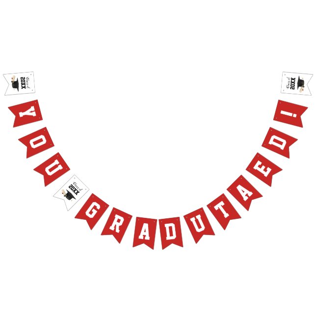 Custom School Colours You Graduated Class of Bunting Flags (All)