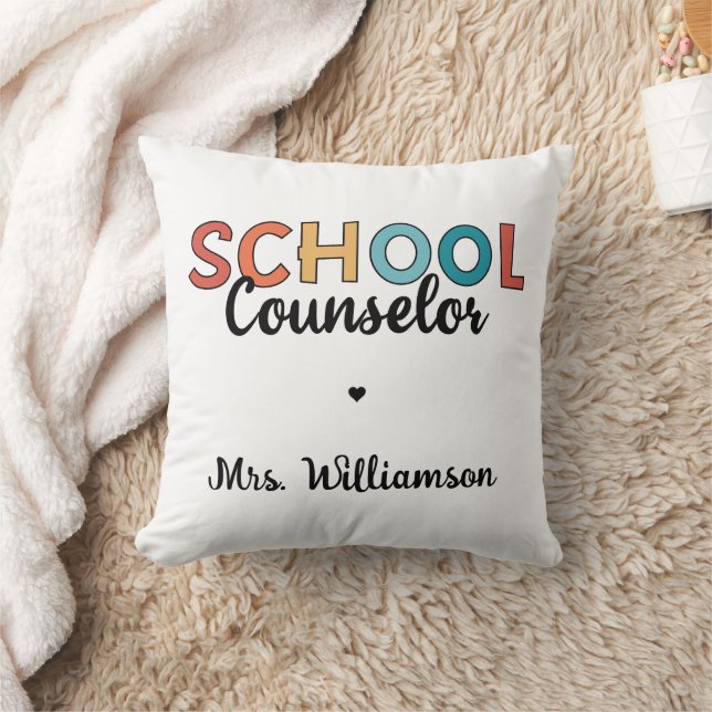 Custom School Counsellor Appreciation Gifts Throw Pillow (Blanket)