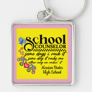 Custom School Counsellor Fun Quote Keychain