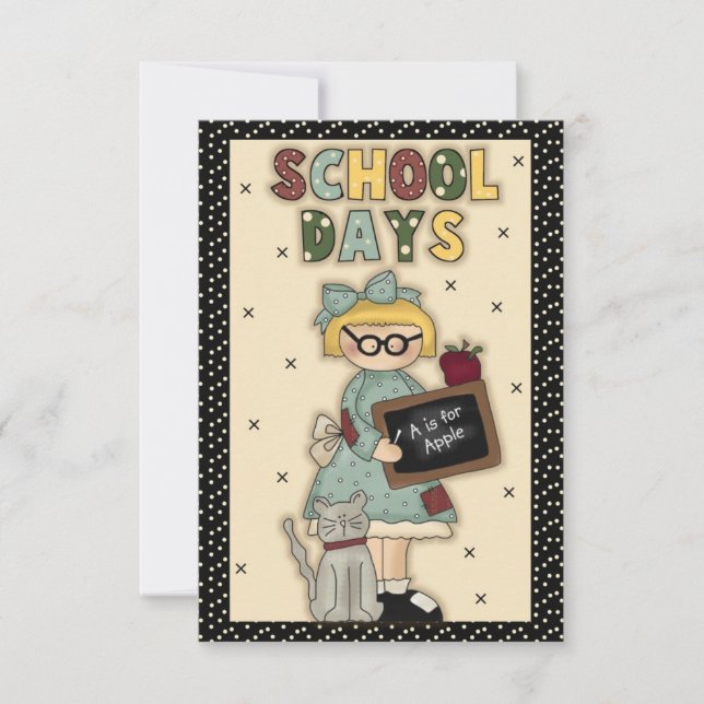Custom School Days Card (Front)