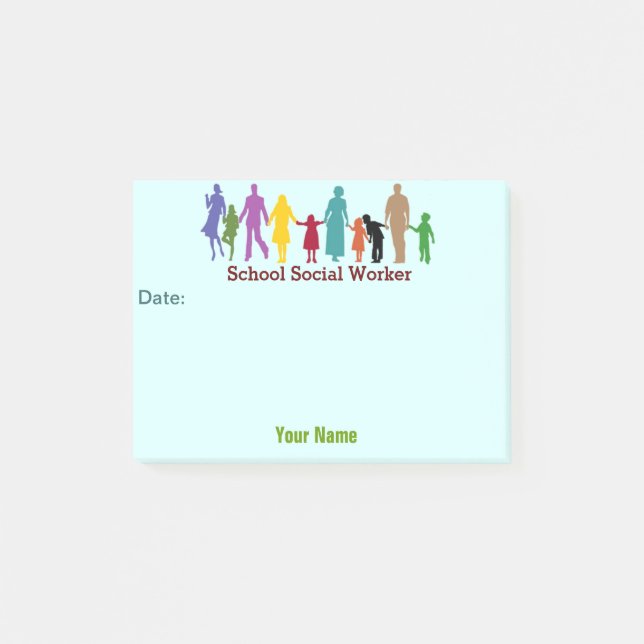 Custom School Social Worker Post-it® Notes (Front)
