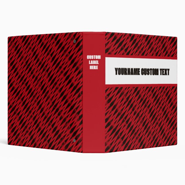 CUSTOM School Spirit | Red & Black Binder (Background)