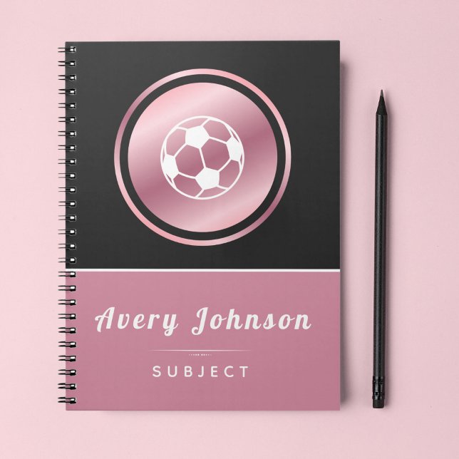 Custom School Subject & Name Girl Soccer Notebook (Creator Uploaded)