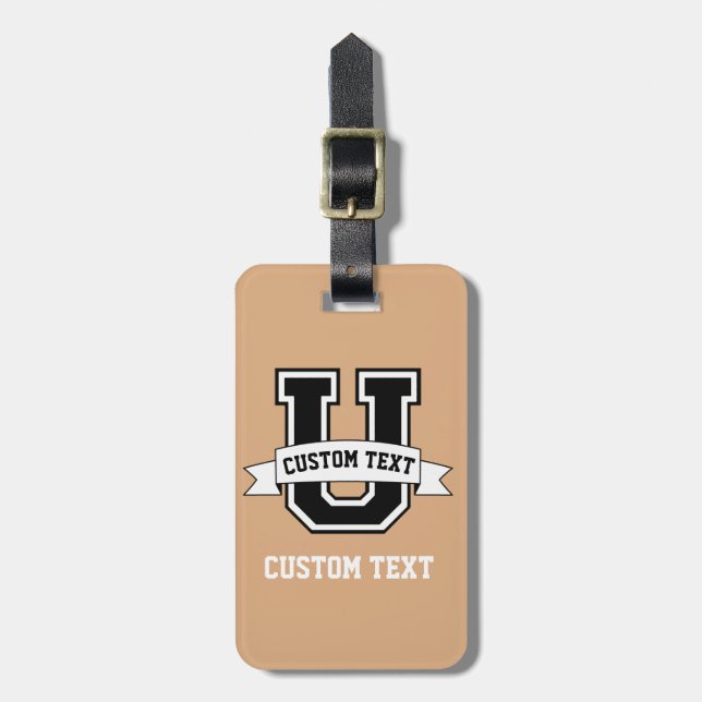Custom School Varsity Sports Tag (Front Vertical)