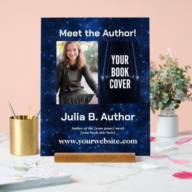 Custom Sci-Fi Book Signing Signage with Stand Acrylic Sign (Wedding)