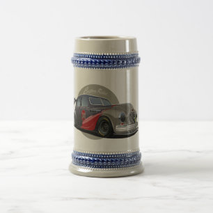 Custom sci-fi retro race car beer stein