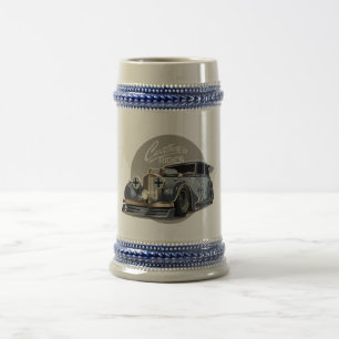 Custom sci-fi retro race car beer stein