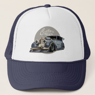 Custom sci-fi retro race car trucker hat