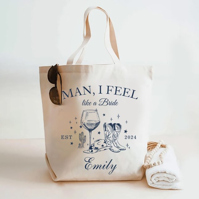 Custom Scottsdale Bachelorette Party Man I Feel  Tote Bag (Creator Uploaded)