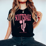 Custom Scottsdale Bachelorette Party Matching T-Shirt<br><div class="desc">Get ready to turn heads and create unforgettable memories during your Scottsdale bachelorette party with our matching trendy Scottsdale group t-shirts! Featuring a stunning Saguaro cactus design on the front and the bride's name custom printed on the back, these t-shirts offer a personalized touch to your group look that is...</div>