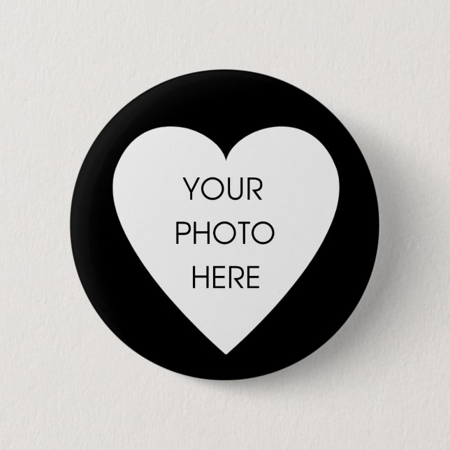 Custom Scribbleprint Heart Border ... - Customized 2 Inch Round Button (Front)