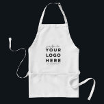 Custom Script Apron Uniform Business Logo<br><div class="desc">Easily personalize this custom apron with your own company logo, business slogan, and website address. Promotional aprons custom branded with your business logo can be a uniform for employees, wait staff, and workshops, or promotional giveaways for customers. This apron with pockets is ideal for a catering company, chef, restaurant, bakery,...</div>