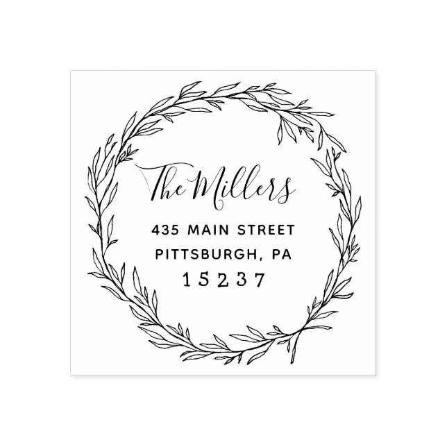 Custom Script Family Return Address Stamp (Imprint)