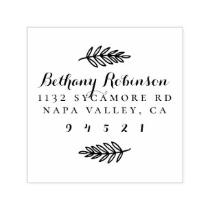 Custom Script Individual Name Return Address Self-inking Stamp