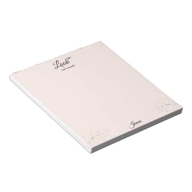 Custom Script Name Christian Blush  Notepad (Angled)