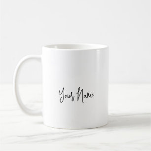Custom Script Name Stylish Minimalist Mugs