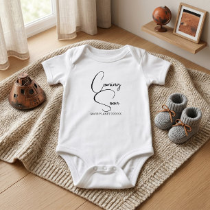 Custom Script (Pregnancy Announcement) Coming Soon Baby Bodysuit