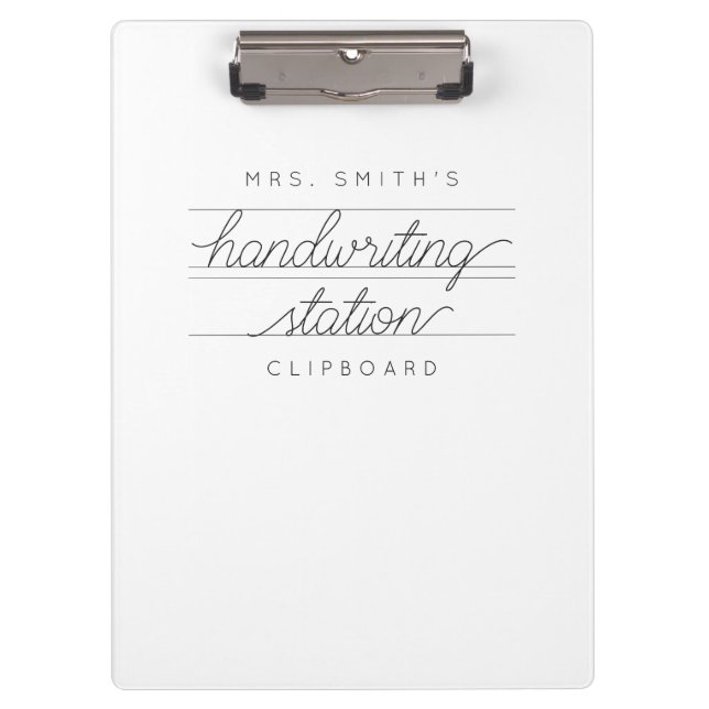 Custom Script Teacher or Student Clipboard (Front)