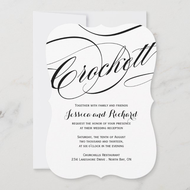 Custom Script Wedding Invitations (Front)