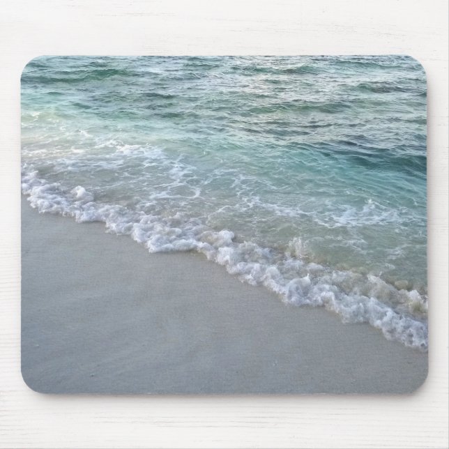 Custom Sea Waves Sand Trendy Maldives Template Mouse Pad (Front)