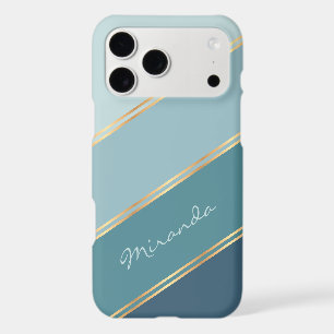 Custom Seafoam Teal Blue Ocean Green Stripes