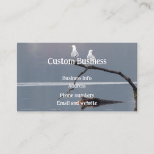 Custom  Seagull Birds Water Lake Wildlife Nature Business Card