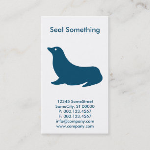 custom seal business business card