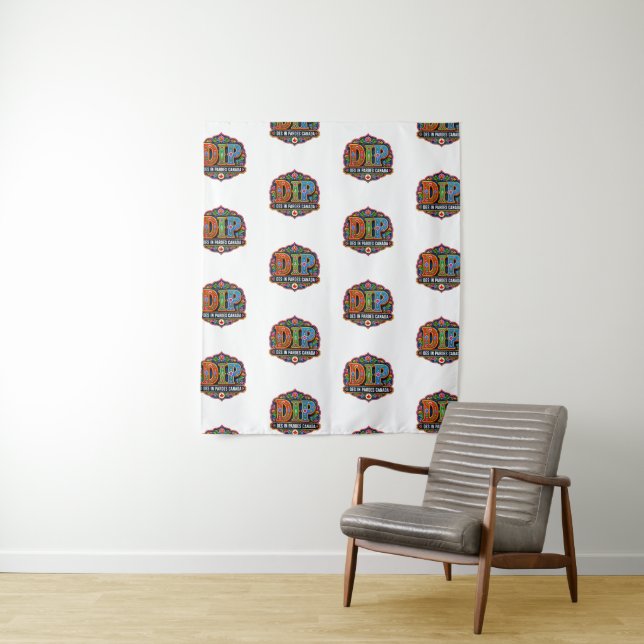 Custom seamless pattern logo Business Photo Booth Tapestry (In Situ)