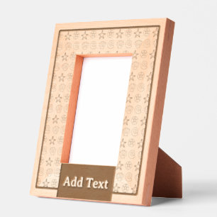 Custom Seashells Engraved Wood Picture Frame