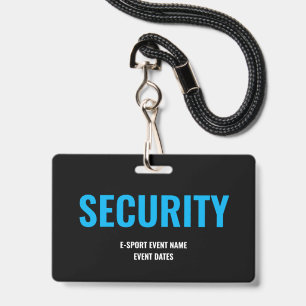 Custom Security Access Minimalist E-Sport Blue Badge