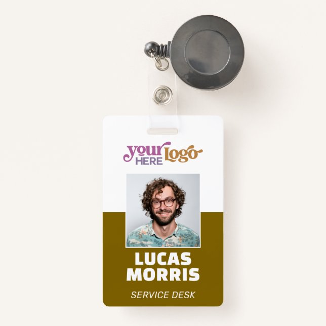 Custom Security Badge Employee/Event ID with Photo (Front with Retractable)