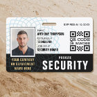 Custom Security Guard ID Photo Black Badge
