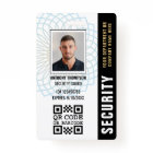 Custom Security Guard ID Photo Black Badge