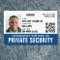 Custom Security Guard ID Photo Logo Name Blue