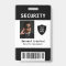 Custom Security Personnel ID Badge Black | White