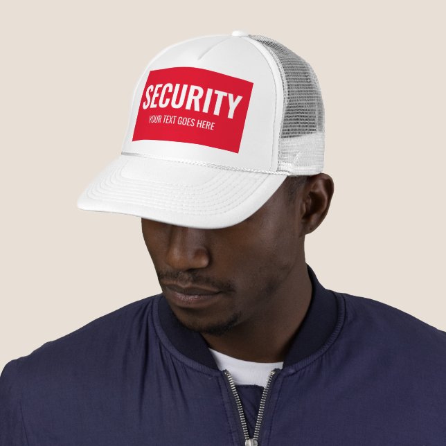 Custom Security Text Template Womens Mens Unisex Trucker Hat (In Situ)