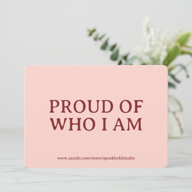 Custom Self-Esteem & Confidence Gift Card for Her (Standing Front)