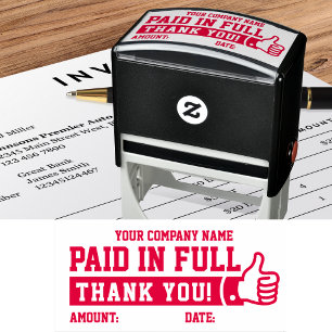 Custom Self-Inking Stamp with Thumbs Up Graphic