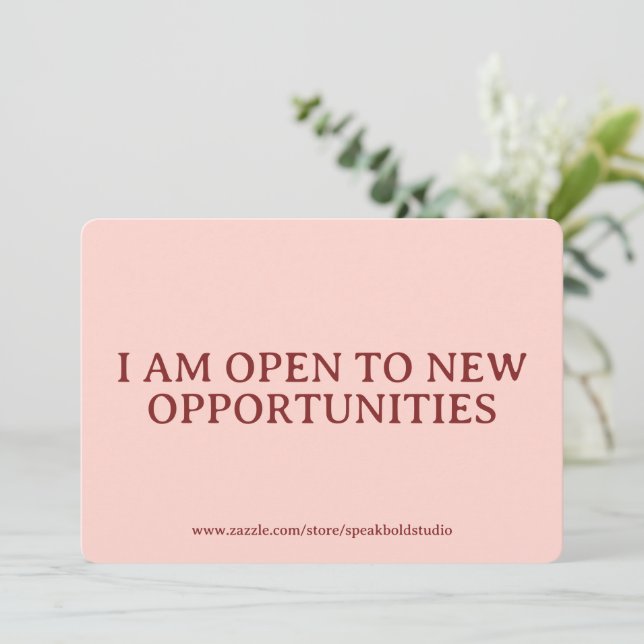 Custom Self Love Card Positive Affirmation for Her (Standing Front)