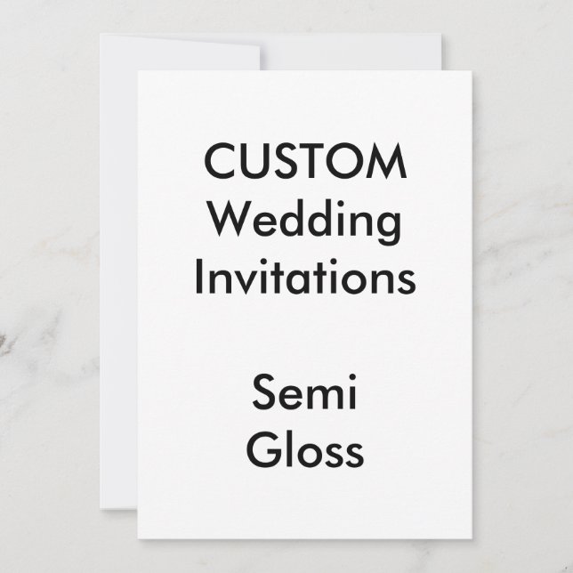 Custom SEMI GLOSS Wedding Invitations 5"x7" (Front)