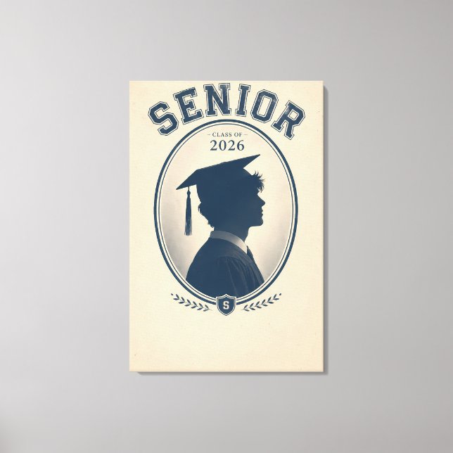 Custom Senior 2026 Graduation Keepsake Canvas Print (Front)