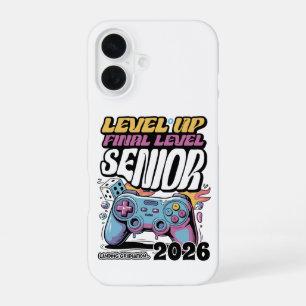 Custom Senior Class of 2026, Funny Gamer Graduate iPhone 16 Case