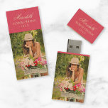 Custom Senior Photo Monogram USB Flash Drive<br><div class="desc">Custom designed USB flash drive. Personalize it with your senior photo and monogram, year or other custom photos and text. Click Customize It to add more photos or text and create a unique one of a kind design. Perfect for organizing graduation photos or sharing digital photos with family and friends!...</div>