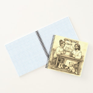 Custom Sepia Jesus His Plan My Trust Luxury Notebook