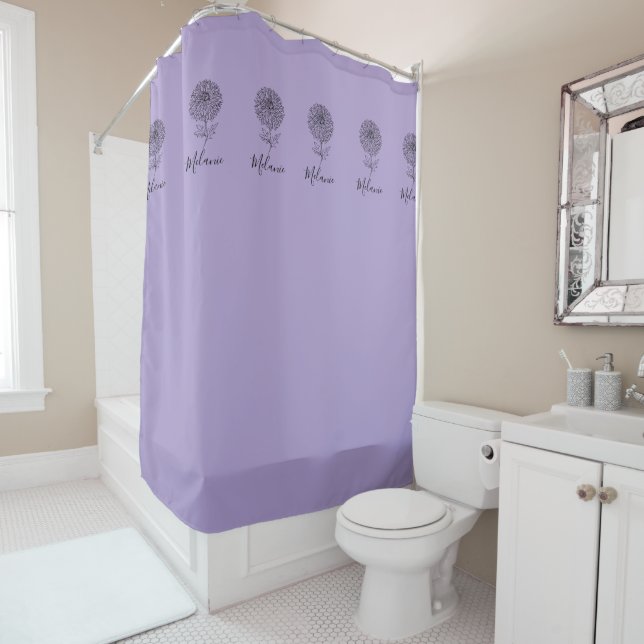 Custom September Aster Birth Flower Gift for Birth (In Situ)