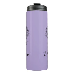 Custom September Aster Birth Flower Gift for Birth Thermal Tumbler