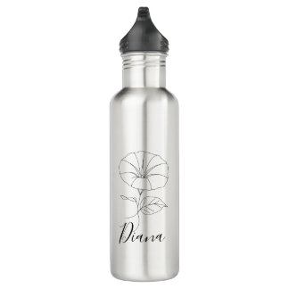Custom September Morning Glory Birth Flower Gift  710 Ml Water Bottle