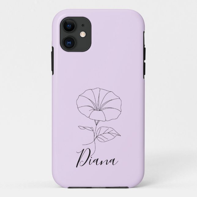 Custom September Morning Glory Birth Flower Gift  Case-Mate iPhone Case (Back)