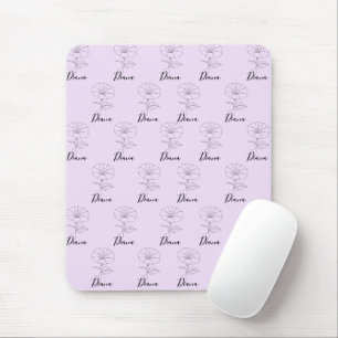 Custom September Morning Glory Birth Flower Gift Mouse Pad